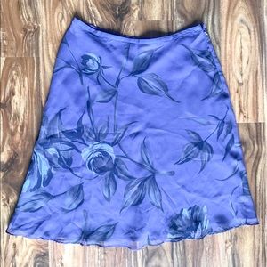 Purple Floral Skirt